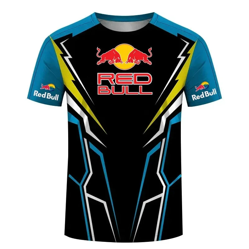 2025 New Luxury Brand Red Bull Racing Team Apparel F1 Formula Racing T-shirt Men's Motorcycle Off-Road Riding Training Shirt