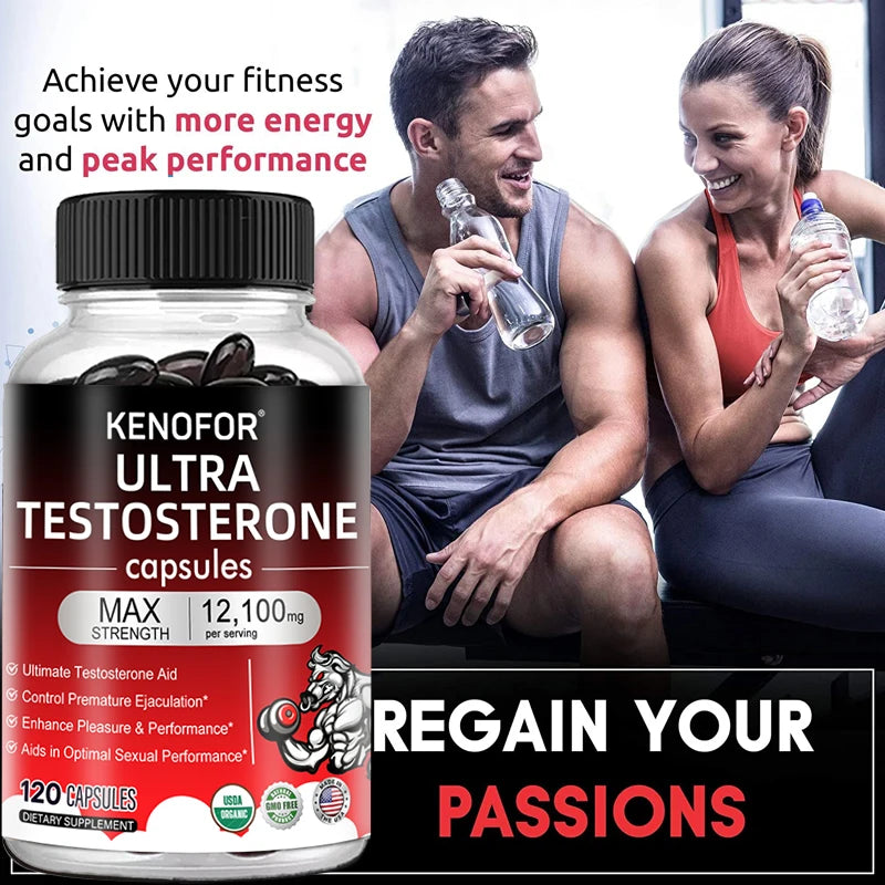 Male Strength Supplement - 12100mg Per Serving, Supports Energy, Endurance and Strength, Relieves Fatigue, Increases Muscle Mass