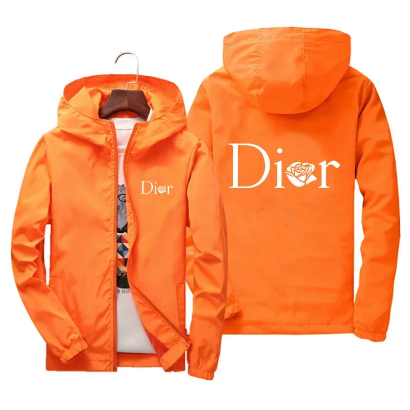 2025 Spring and autumn new casual jacket, outdoor sweatshirt, men's windproof, waterproof and fashionable zipper hooded coat