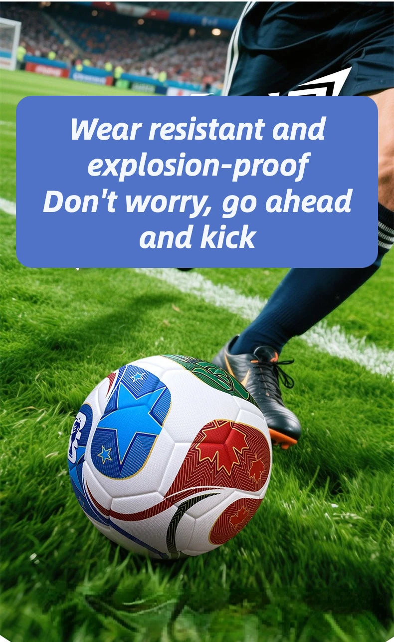 2026 New Soccer Ball – Sizes 5 – Soft Touch TPU Cover, Durable Butyl Bladder, Youth & Adult Training Ball for Indoor & Outdoor