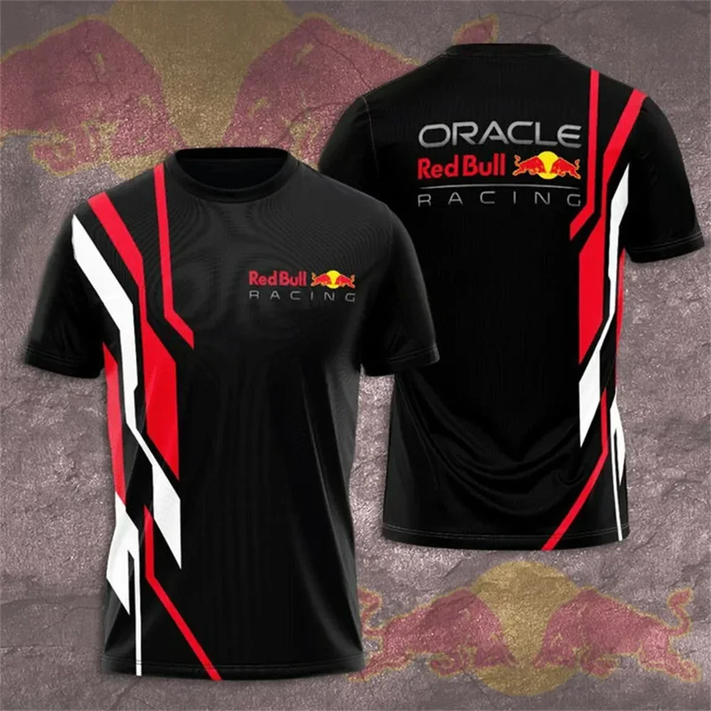 Red Bull Men's Summer T-shirt, Extreme Sports T-shirt, Red Bull 3D Printed Large Racing T-shirt, Red Bull Clothing