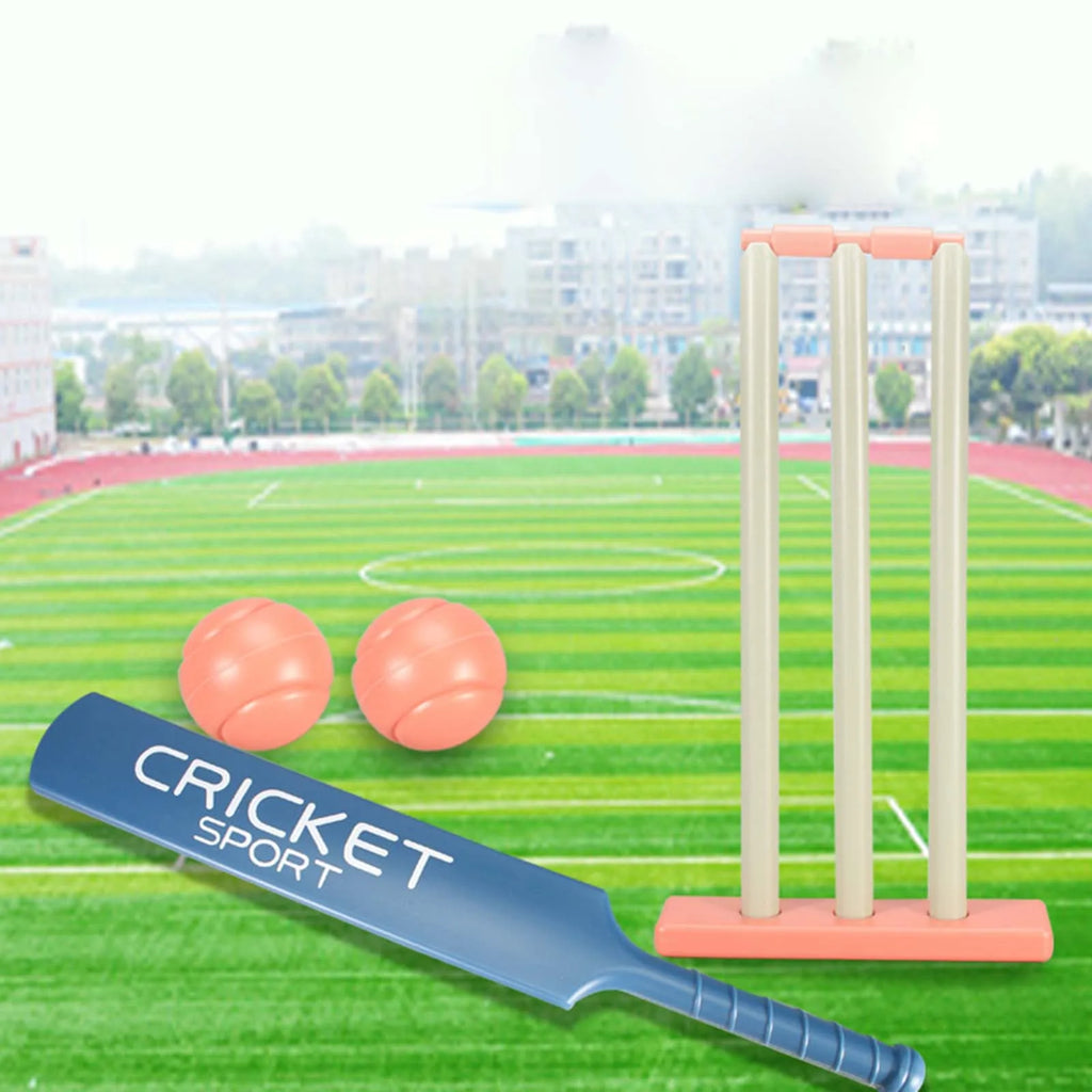 Kids Cricket Set Cricket Sports Training Set Stumps with Stand Outdoor Sports Game 2 Balls for Outdoor Yard Sports Garden Summer
