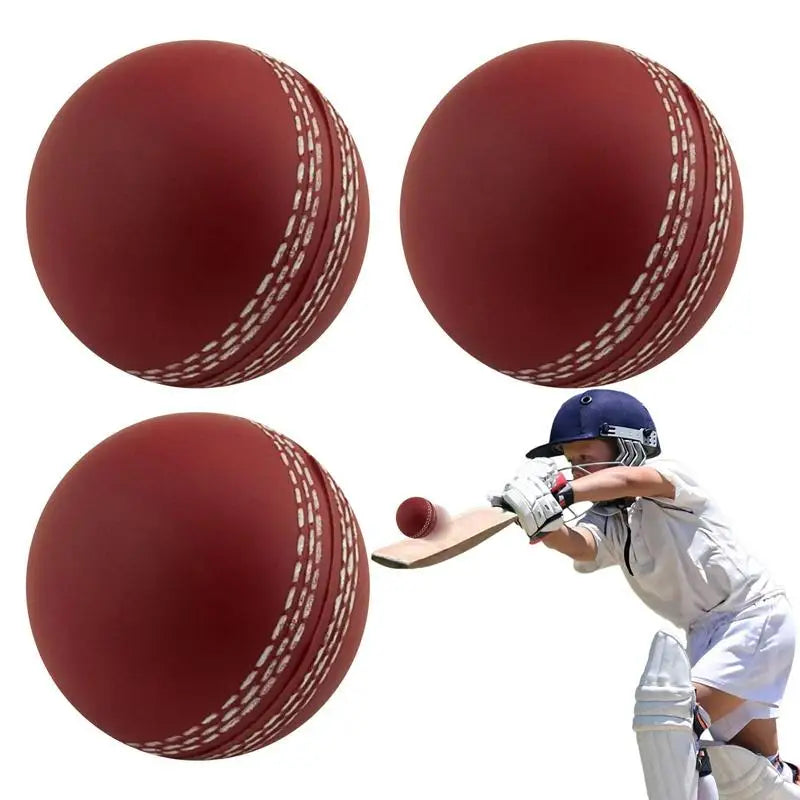 3Pcs Practice Cricket Ball PU Sports Wind Cricket Balls Soft Training Balls Portable Swinging Bouncing Cricket Balls