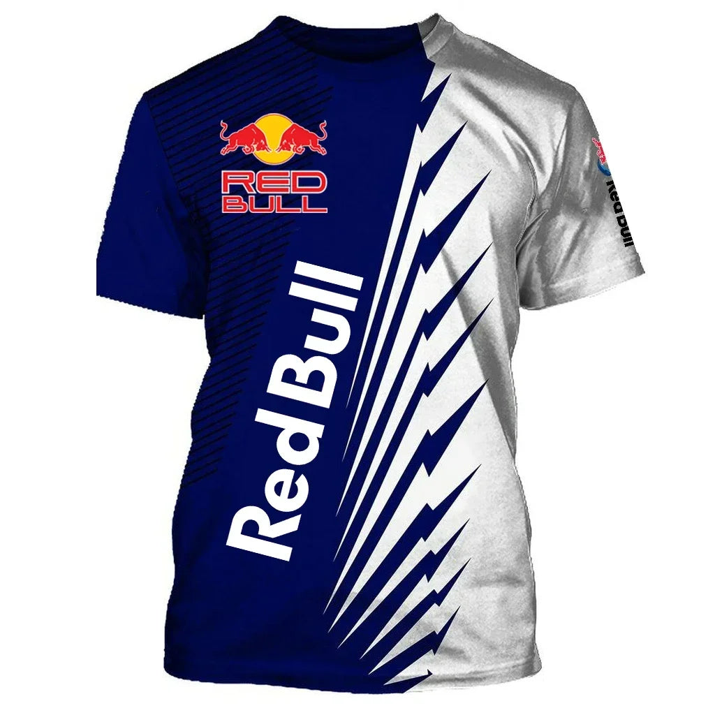 2025 New Luxury Brand Red Bull Racing Team Apparel F1 Formula Racing T-shirt Men's Motorcycle Off-Road Riding Training Shirt