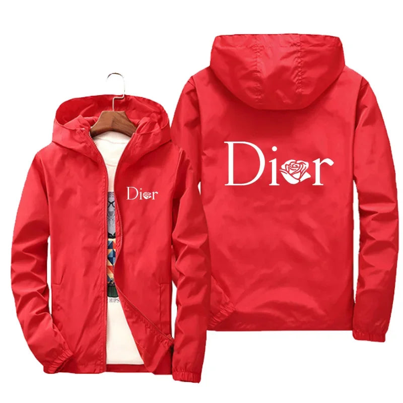 2025 Spring and autumn new casual jacket, outdoor sweatshirt, men's windproof, waterproof and fashionable zipper hooded coat