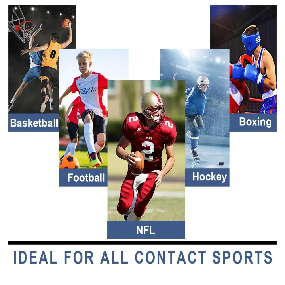 Universal Football Mouth Guard Comfortable Protective Football Mouthpiece Shock Absorption Sports Mouthguard Hockey Accessories