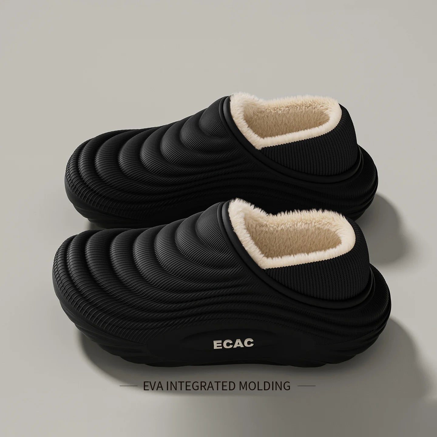 EVA Winter Slippers For Men Women Warm Fur Lined Waterproof Anti Slip Comfortable Indoor Outdoor Home Cotton Clogs Lightweight