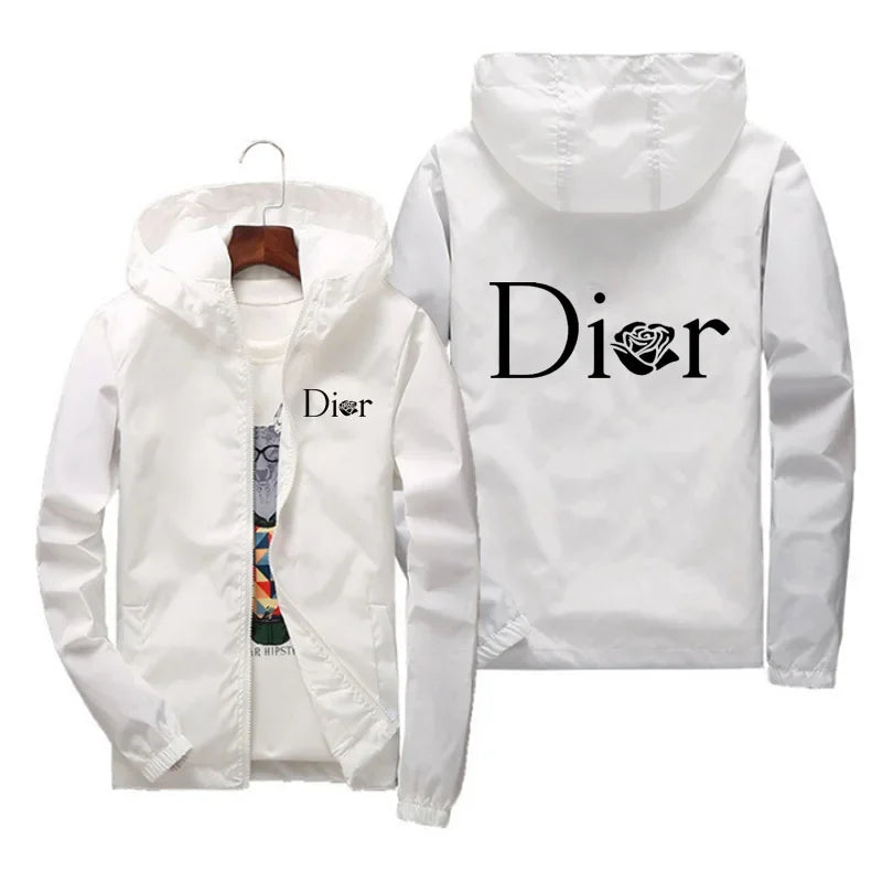 2025 Spring and autumn new casual jacket, outdoor sweatshirt, men's windproof, waterproof and fashionable zipper hooded coat