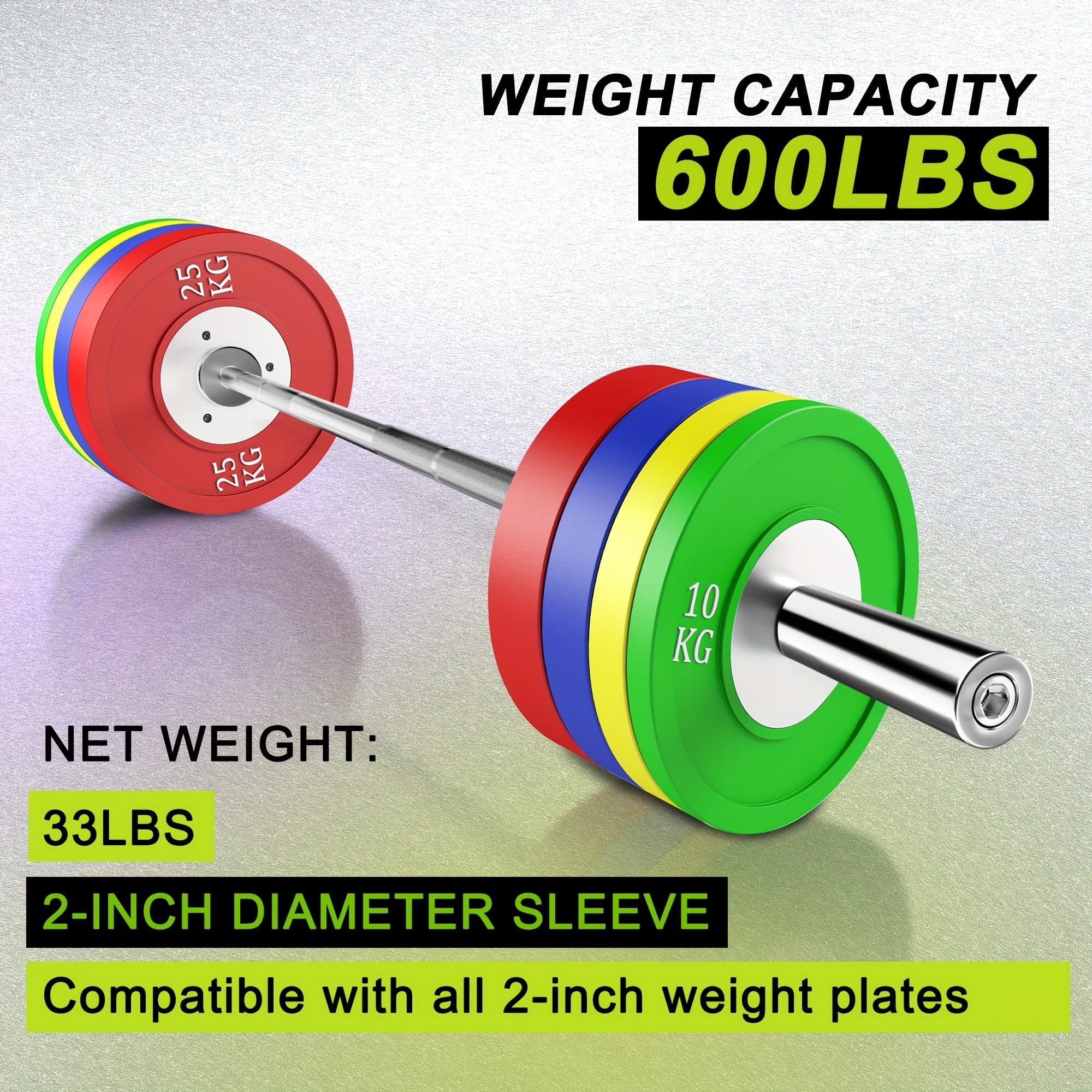 1pc Premium Barbell Bar - Durable Weightlifting Equipment for Home Gym, Strength Training, Fitness Exercise, and Bodybuilding - Heavy-Duty Construction, Ergonomic Design, and Smooth Spin