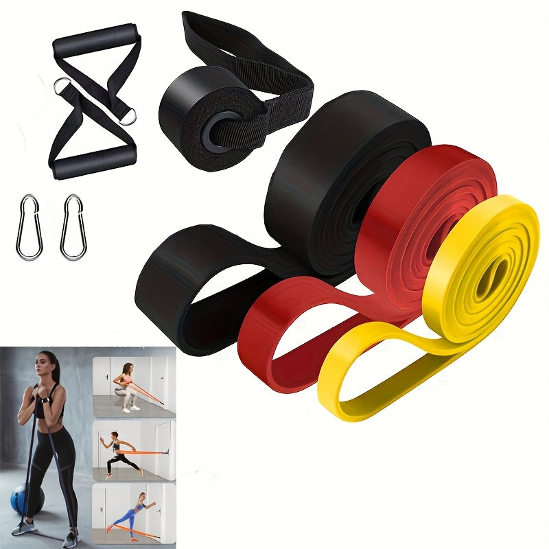 1pc 5-230 lbs Heavy-Duty Resistance Band Training System with 82-Inch Length - 5-Color Options (Green, Blue, Black, Red, Golden) | 5-230 lbs Weight Levels | Muscle Building & Strength Training for Men & Women | Multi-Color Op