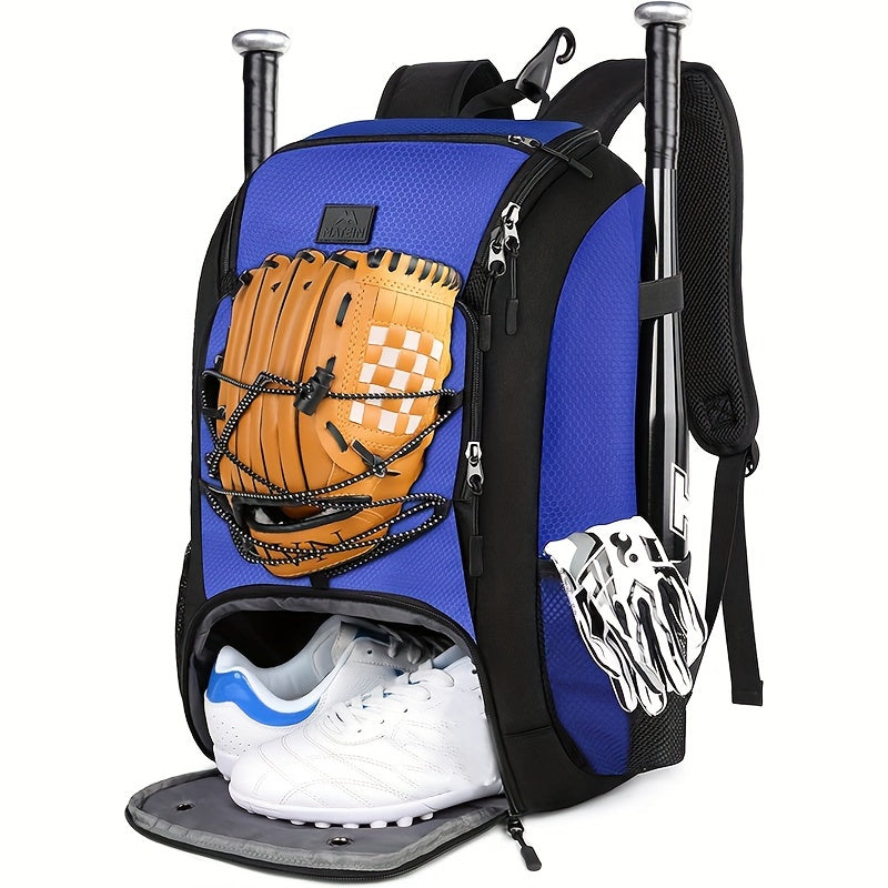 Baseball Backpack with Shoe Compartment - Lightweight Softball Bat Bag, Fence Hook, Ideal for Youth, Boys, Adults - Holds Baseball Bat, Glove, Helmet, Hat, Teeing Gear - Perfect Valentine'S Day Gift