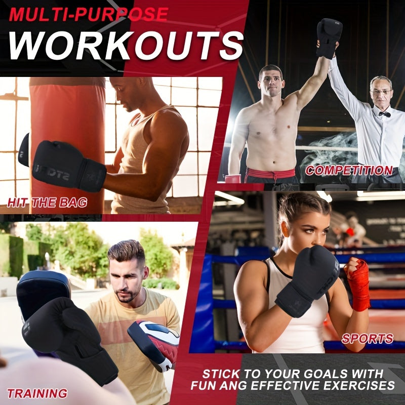 Professional Boxing Gloves - Premium Quality for Adult Men and Women, Ideal for Sanda, Muay Thai, and MMA Training, Heavy-Duty Fighting and Sandbag Training, Unrestricted Free Fight Experience