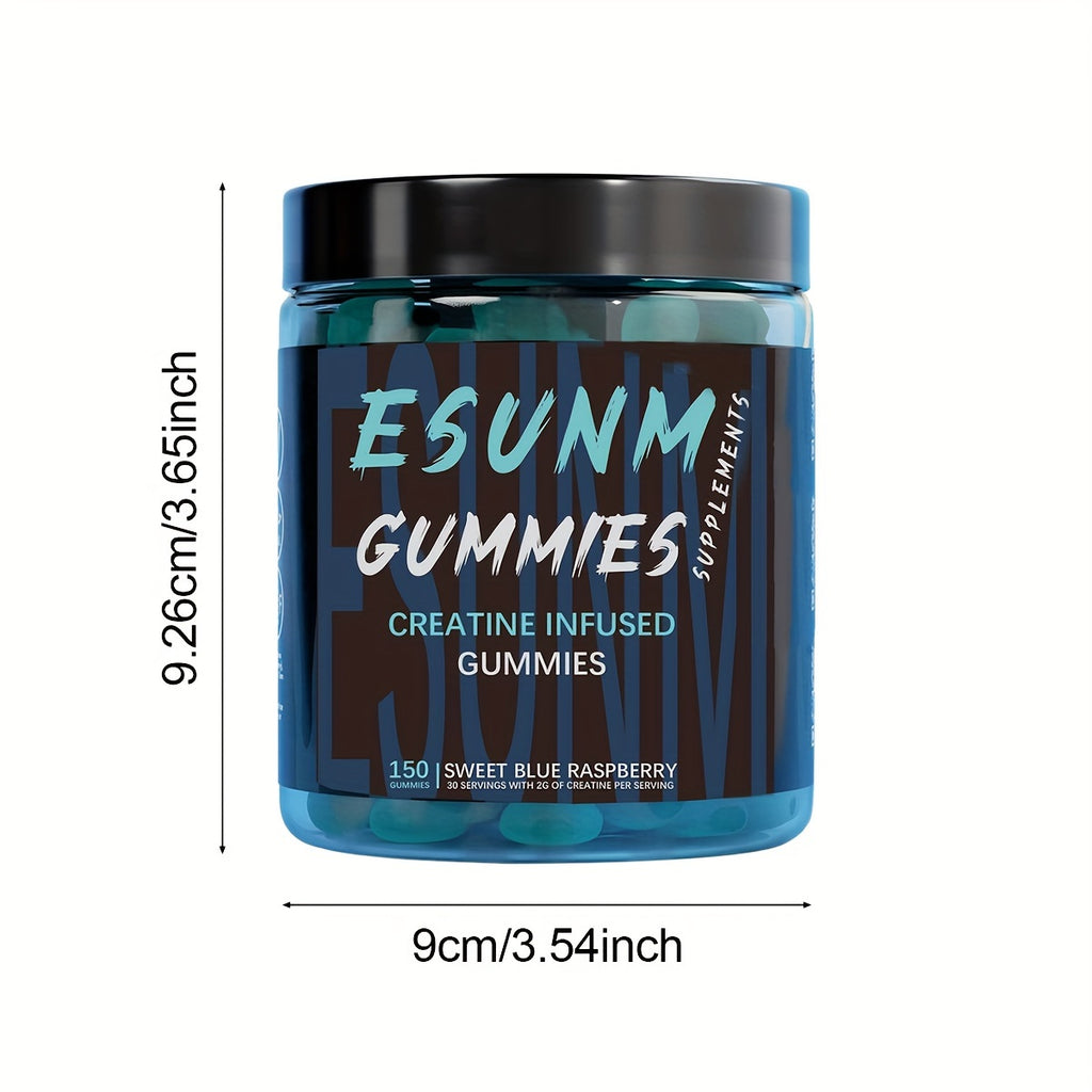 Blueberry Creatine Gummies 150 Tablets - Vitality Recovery, Sweet And Sour Nourishing Whole Body Gummies