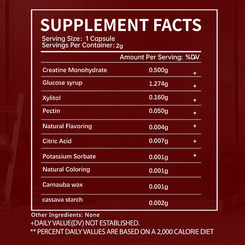 Strawberry And Blueberry Dual-Effect Creatine Gummy Set - 300 Capsules In Total, Full Of Energy Every Day!