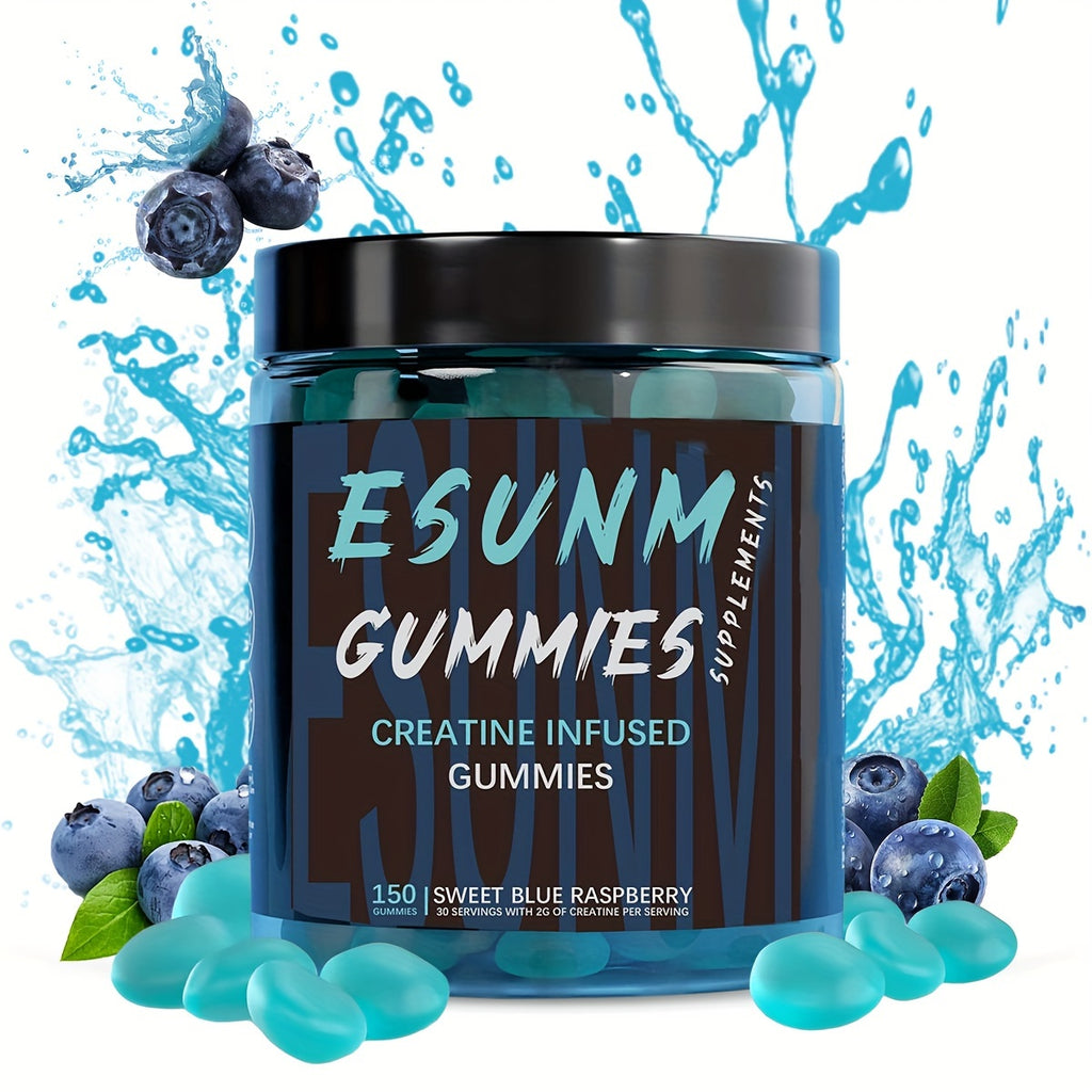 Blueberry Creatine Gummies 150 Tablets - Vitality Recovery, Sweet And Sour Nourishing Whole Body Gummies