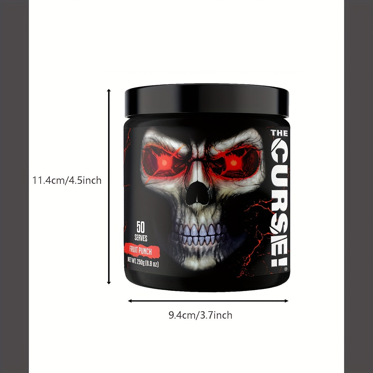 50 Servings Energy + Focus JNX SPORTS The Curse! Powder | Caffeine, Beta-Alanine, Creatine & L-Citrulline - Fruit Punch for Men & Women