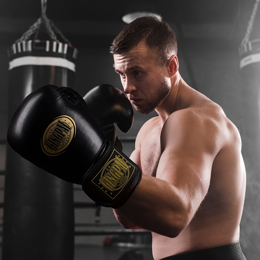 Durable Professional Boxing Gloves for MMA and Kickboxing Training - Abrasion-Resistant and Long-Lasting for Intensive Boxing Sessions