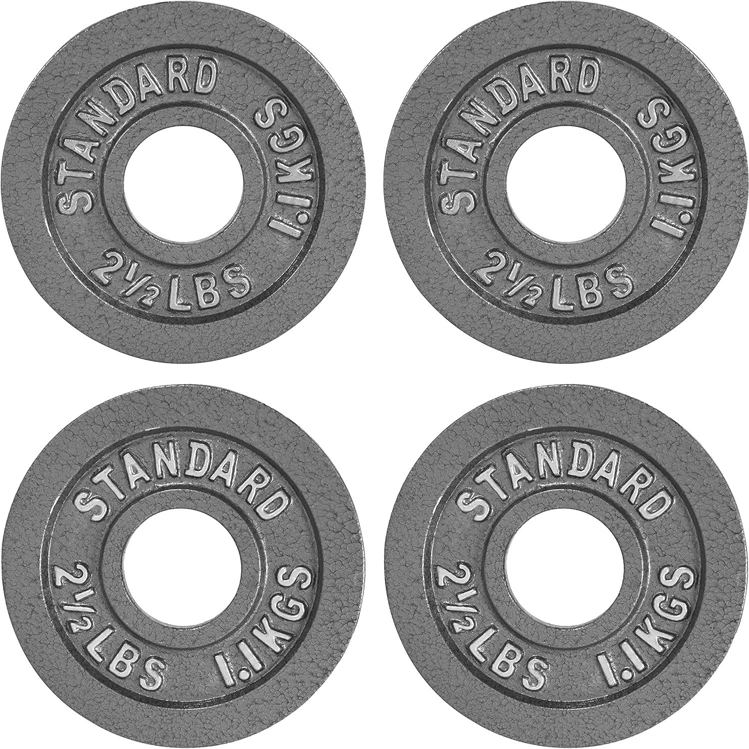 CAPHAUS Traditional/Classic 2-Inch Solid Cast Iron Weight Plates - Great for Strength Training, Weightlifting, Bodybuilding & Powerlifting, Multiple Choices Available