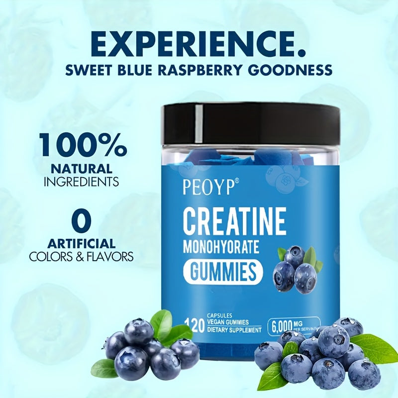 PEOYP 400g A Bottle, Blueberry Creatine Sugar Free Fudge, 6000mg Per Serving, For Women And Men Nutritional Supplement, Full Of Vitality Every Day