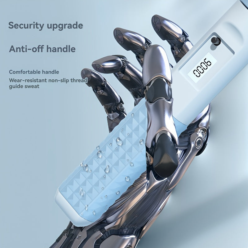 Adjustable Weighted Jump Rope, Cordless Wireless Fitness Skipping Rope for Men and Women - Ideal for Boxing, Mixed Martial Arts & Beach Bodybuilding Training, Available in Gray/Blue/Black, Workout, Exercises