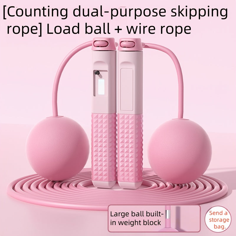 Adjustable Weighted Jump Rope, Cordless Wireless Fitness Skipping Rope for Men and Women - Ideal for Boxing, Mixed Martial Arts & Beach Bodybuilding Training, Available in Gray/Blue/Black, Workout, Exercises