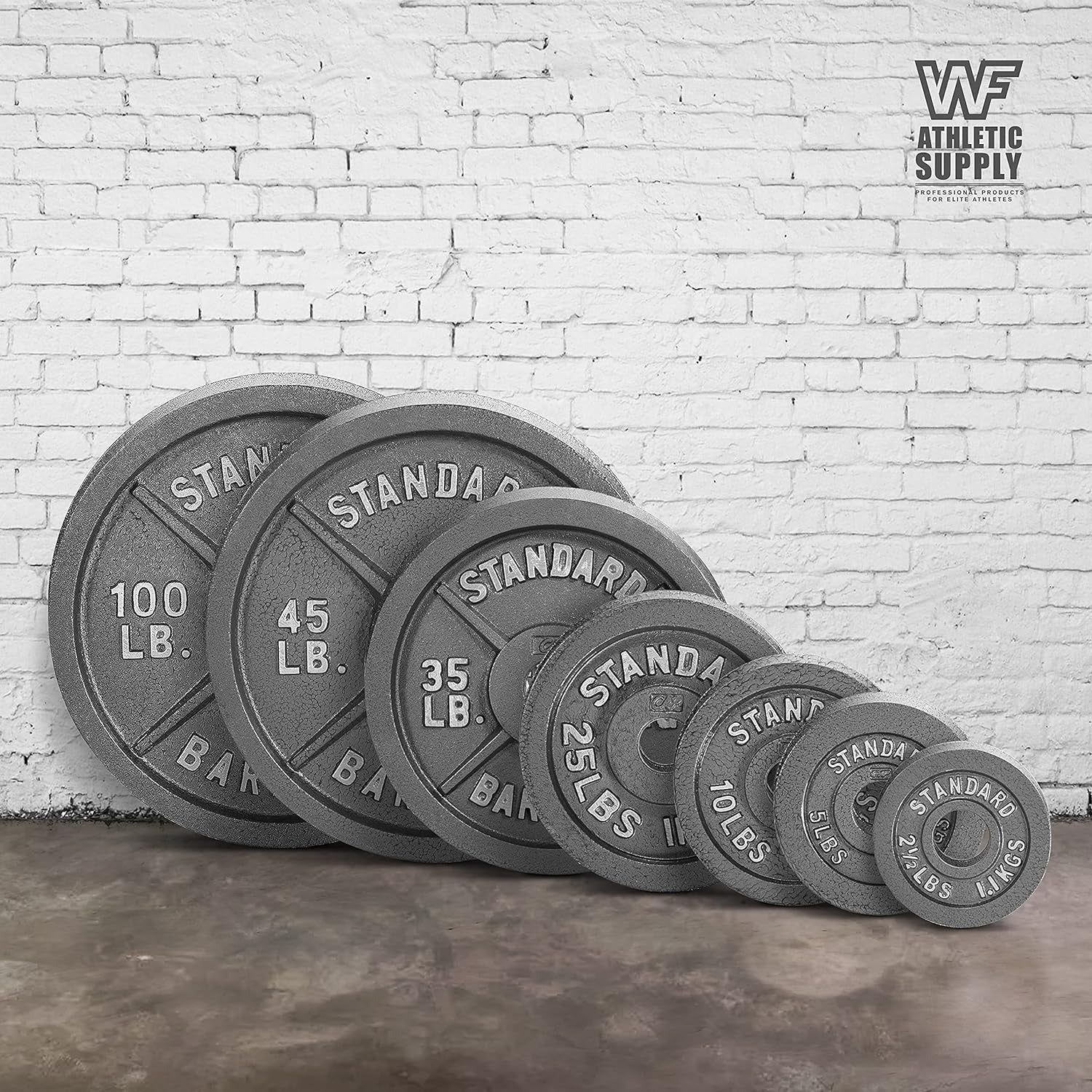 CAPHAUS Traditional/Classic 2-Inch Solid Cast Iron Weight Plates - Great for Strength Training, Weightlifting, Bodybuilding & Powerlifting, Multiple Choices Available
