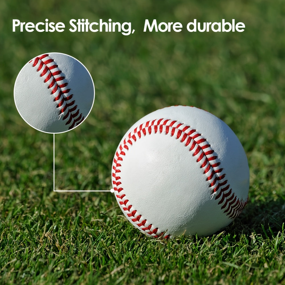 Kfseert Bucket Of Baseballs, Standard Size Leather Baseballs For Practice Training, Unmarked & Soft 9 Inch Practice Baseball, For League Play Pitching Hitting Batting Fielding Autograph Gifts, 12 Pack One Dozen