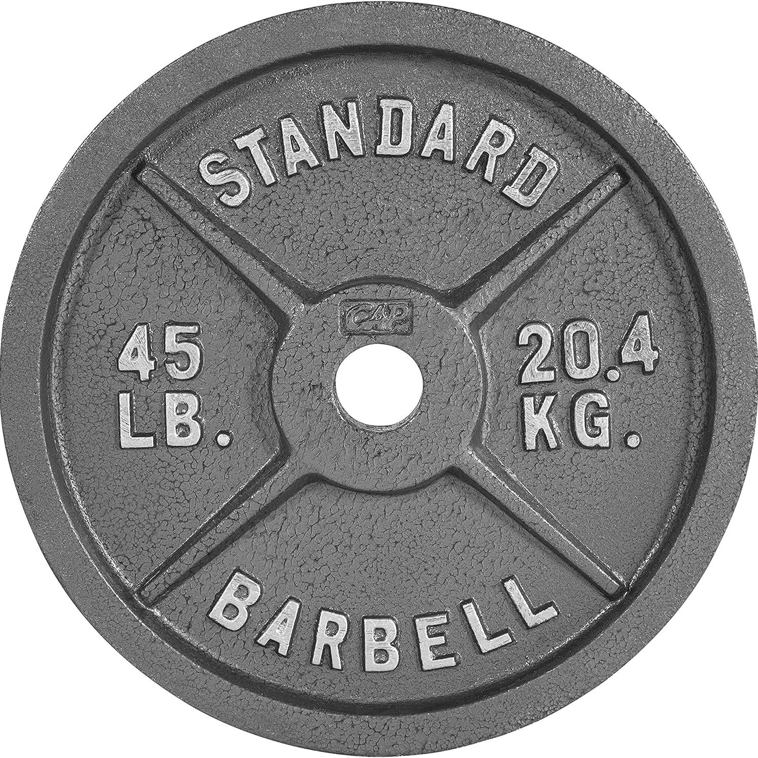 CAPHAUS Traditional/Classic 2-Inch Solid Cast Iron Weight Plates - Great for Strength Training, Weightlifting, Bodybuilding & Powerlifting, Multiple Choices Available