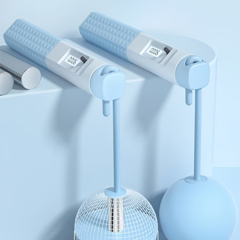 Adjustable Weighted Jump Rope, Cordless Wireless Fitness Skipping Rope for Men and Women - Ideal for Boxing, Mixed Martial Arts & Beach Bodybuilding Training, Available in Gray/Blue/Black, Workout, Exercises