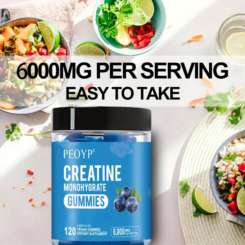PEOYP 400g A Bottle, Blueberry Creatine Sugar Free Fudge, 6000mg Per Serving, For Women And Men Nutritional Supplement, Full Of Vitality Every Day
